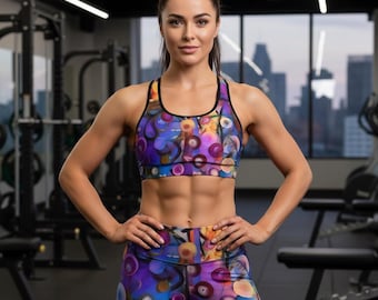 Womens Padded Sports Bra | Workout Bra | Yoga Bra | Running Bra | Racerback Athletic Bra | Fitness Training Top | Support Exercise Bra