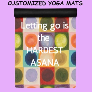 Personalized Non Slip YOGA MAT - Abstract Print Yoga Mat w/ print No Slip Workout Mat Kids Yoga Mat Pilates Mat Custom Yoga Mat Yoga Gift