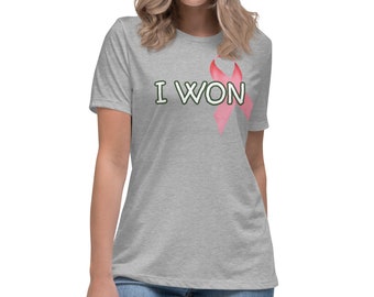 Breast Cancer Awareness T Shirt Breast Cancer Survivor Shirt "I Won" T-Shirt Breast Cancer T-Shirt Women  Gift for Breast Cancer Survivror