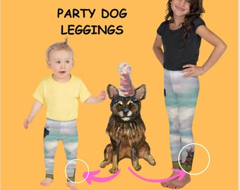 DOG on Youth Leggings Toddler Leggings Girl School Clothes Leggings Gymnastics Leggings Toddler Tights Baby Leggings Baby Tights Mom and Me