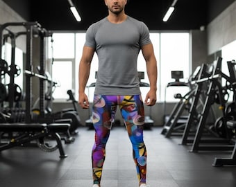 MEGGINGS Leggings for Men Festival Clothes Mens Gym Leggings Mens Workout Leggings Men Running Mens Yoga Leggings Activewear Burning Man