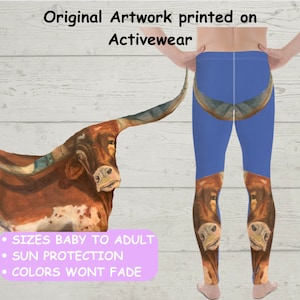 LONGHORN Mens Leggings Meggings Mens Festival Clothes Mens Gym Leggings Men Running Mens Yoga Pants Mens Activewear Burning Man Leggings
