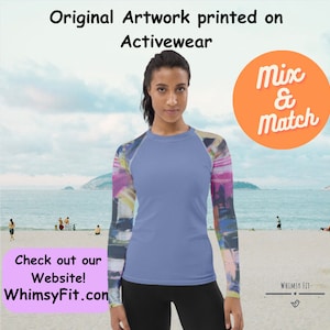 Sun Protection Long Sleeve Swim Shirt for Women Rashguard Surf Swimsuit Shirt SPF Surfing Beach Shirt Surf Shirt Women RashGuard SPF Shirt