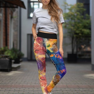 Women Leggings Colorful Leggings Ladies Athleisure Women Activewear Printed Leggings Gym Women Running Legging Yoga Pant Pilates Crazy Print
