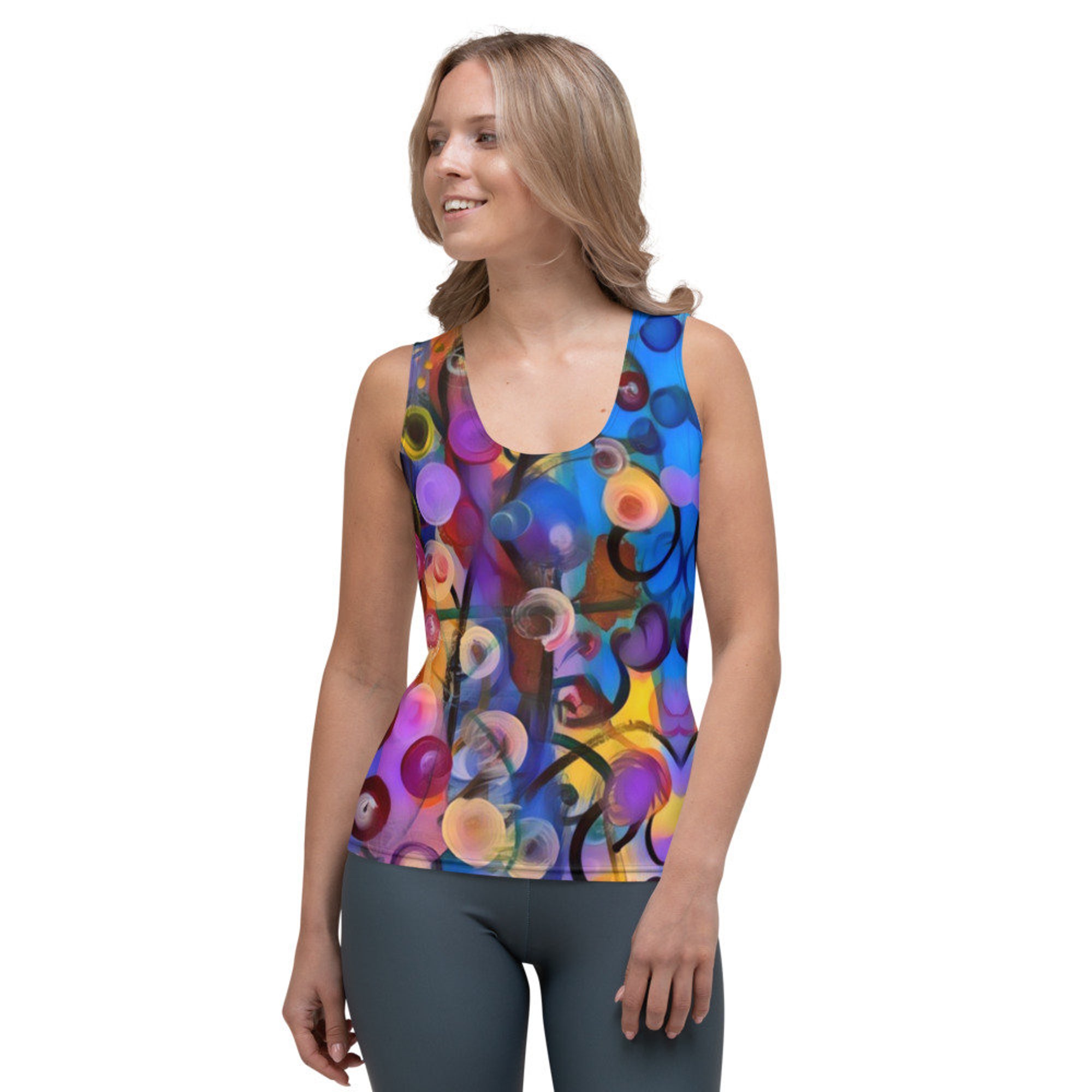 Abstract Brightly 3D Tank Top