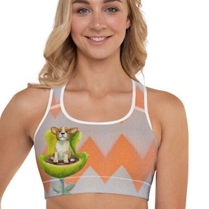 CORGI Padded Sports Bra Racerback Bra Sports Bralette Activewear Bra Gym Clothes Athleisure Bra Yoga Bra Running Bra Support Bra Athletic