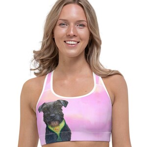 SCHNAUZER Sports Bra Racerback Bra Sports Bralette Activewear Bra Gym Clothes Athleisure Yoga Bra Running Bra Support Bra Athletic Bra Pink