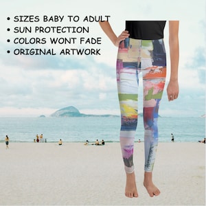 Leggings papillon d automne poches rose orange rouge