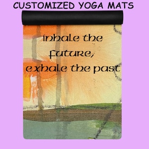 Personalized Non Slip YOGA MAT - Abstract Print Yoga Mat w/ print No Slip Workout Mat Kids Yoga Mat Pilates Mat Custom Yoga Mat Yoga Gift