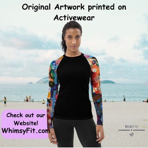 Women Rashguard Long Sleeve Shirt - Surf Ladies Long Sleeve Swimsuit Shirt SPF Surfing Black Shirt Sun Shirt Surf Shirt Women Rash Guard SPF