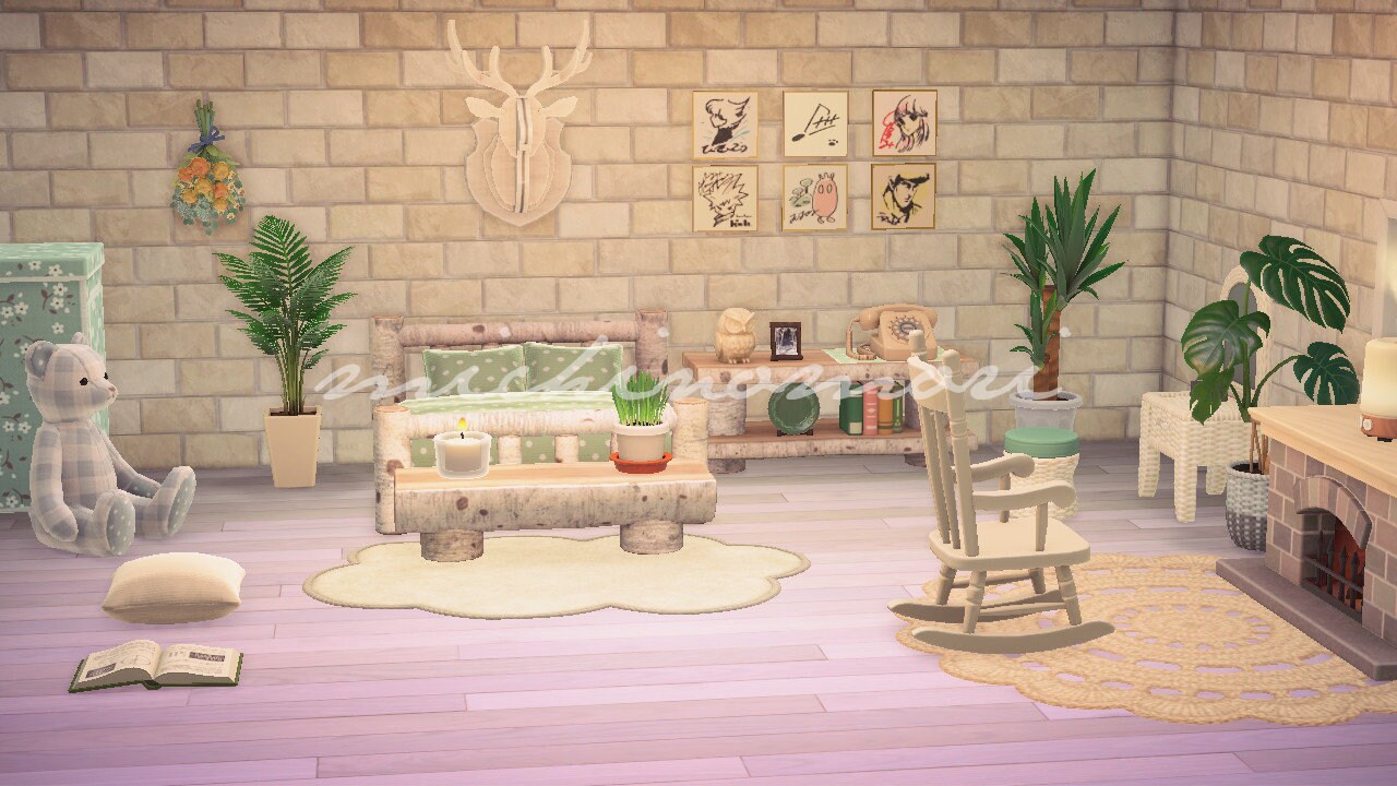 ACNH Rustic Mint Bedroom Design Animal Crossing Etsy