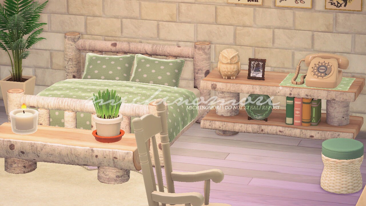 ACNH Rustic Mint Bedroom Design Animal Crossing Etsy