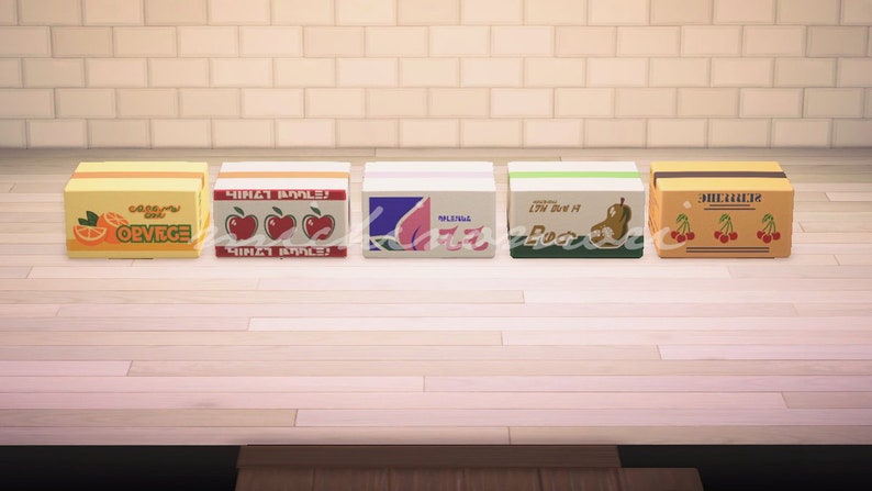 ACNH Fruit Cardboard Boxes Animal Crossing | Etsy