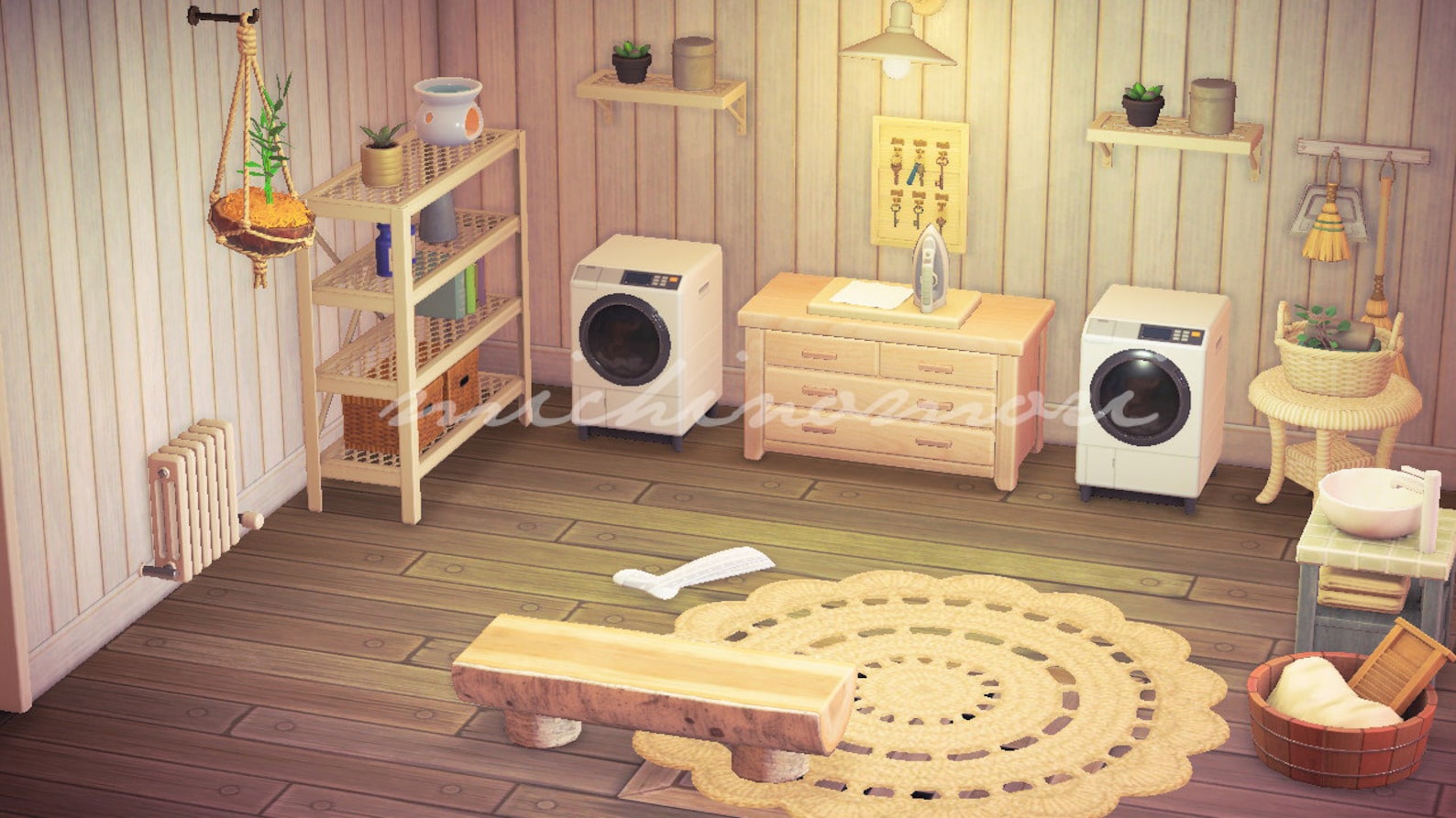 ACNH Rustic Cute Laundry Room Design Animal Crossing Etsy