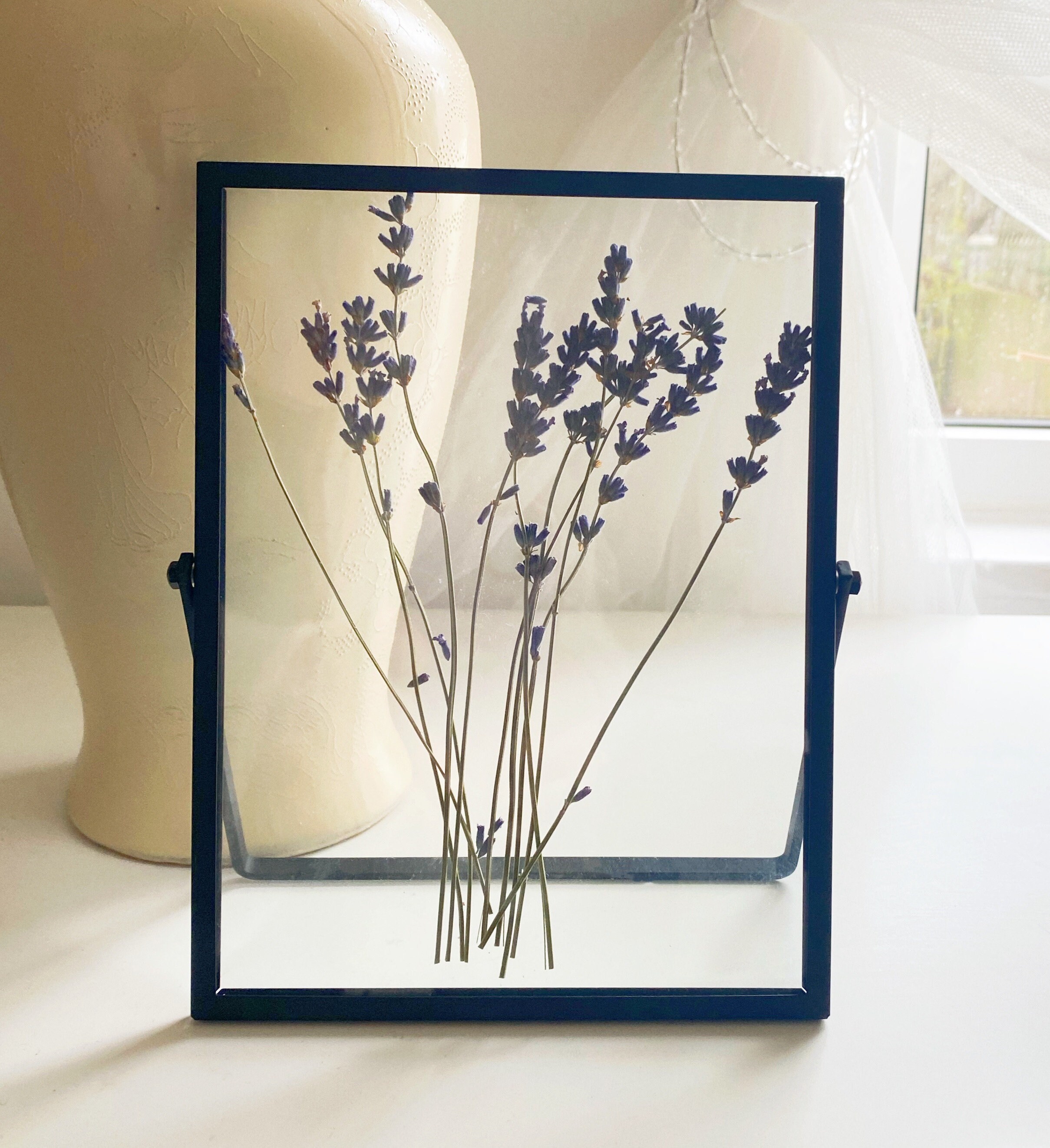 Lavender Frame Pressed Flower Picture Frame Lavender Etsy