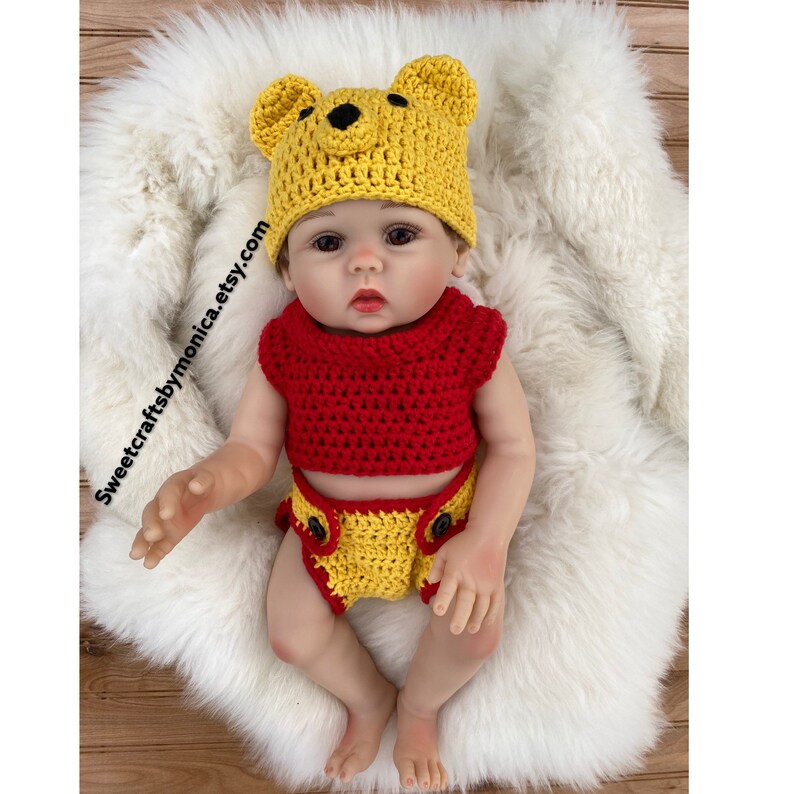 Winnie the pooh crochet baby costume/ photo prop/ crochet Etsy