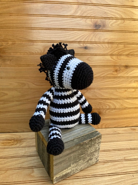 Crochet Zebra Stuffed Animal Zebra Crochet Toy Zebra Etsy