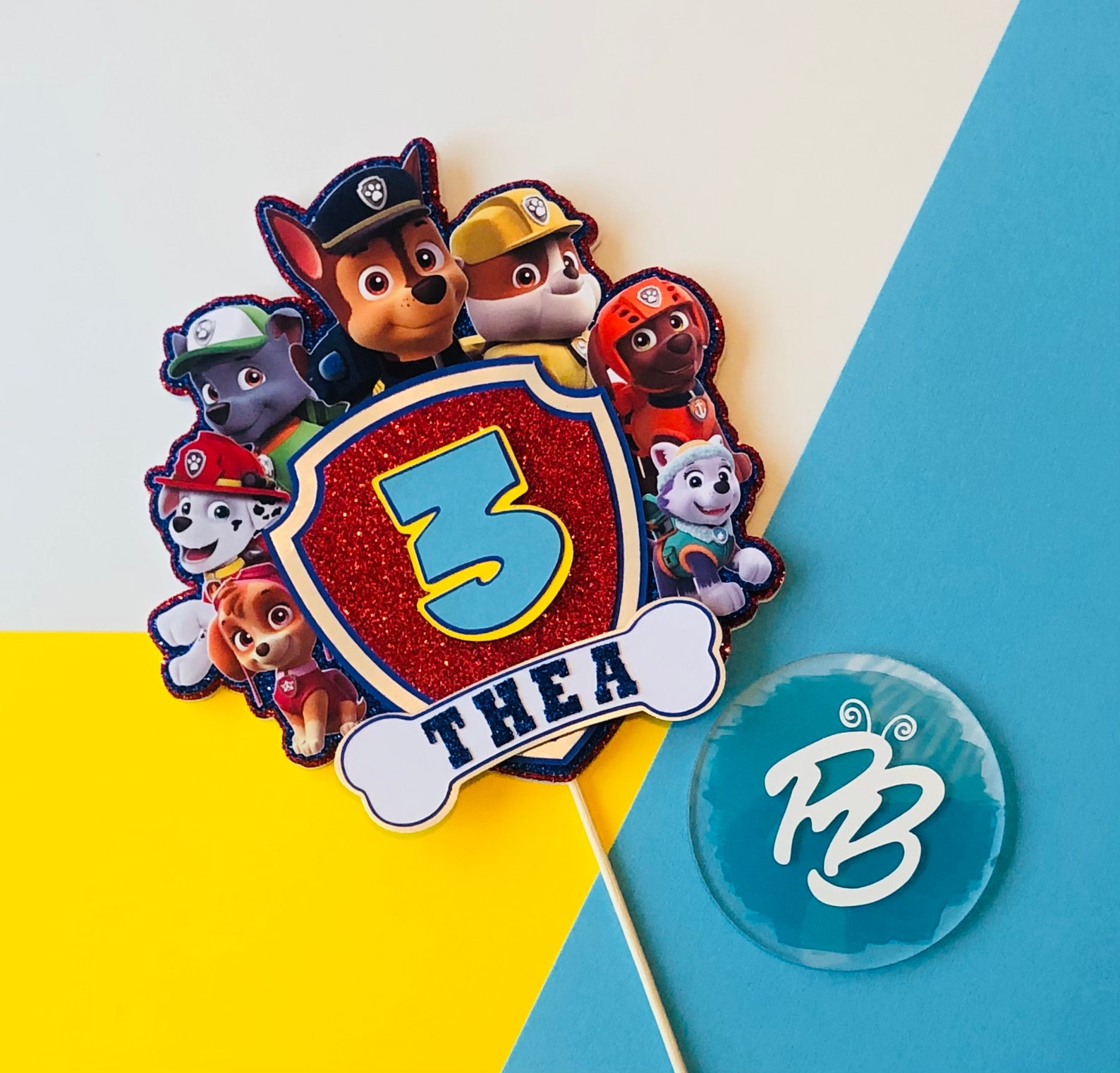 Personalised Paw Patrol Cake Topper | Etsy