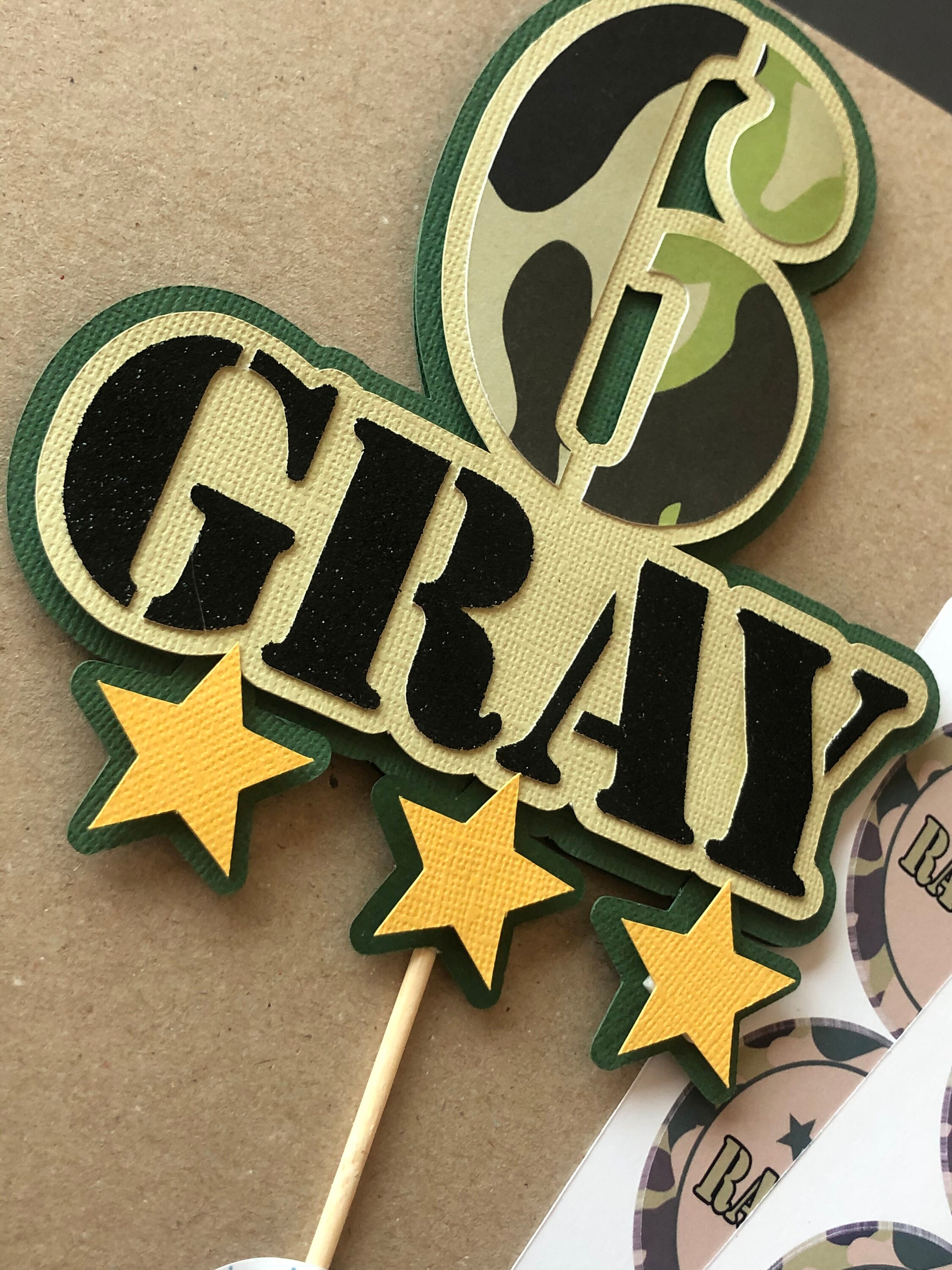 Personalised Army Cake Topper Etsy