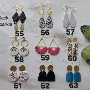 SMALL EARRINGS | Clay Earrings | Handmade | Hypoallergenic | Lightweight | Gift image 8