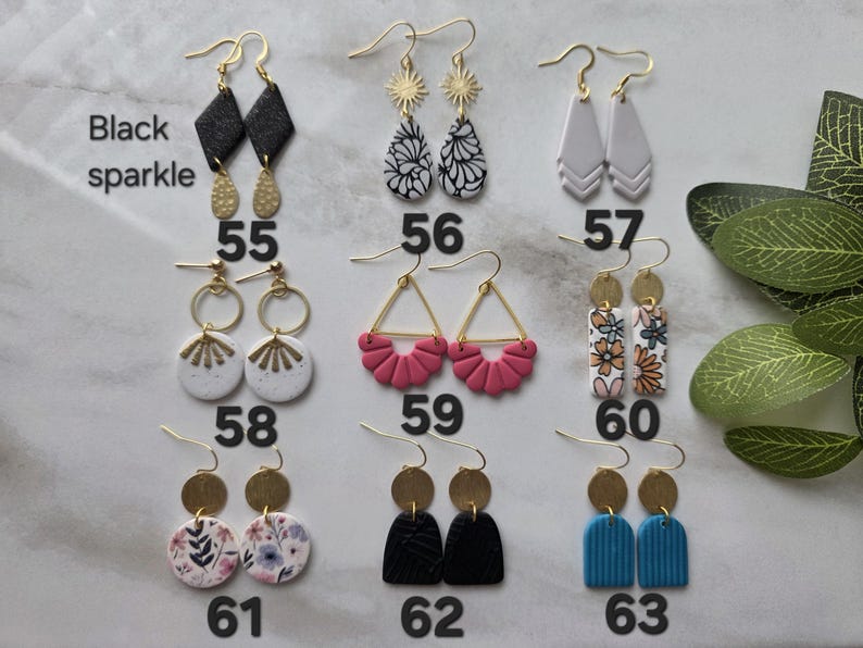 SMALL EARRINGS | Clay Earrings | Handmade | Hypoallergenic | Lightweight | Gift image 8