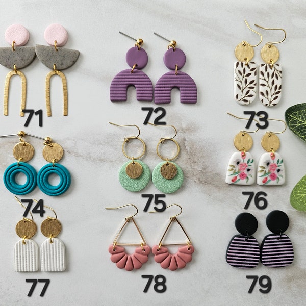 CLEARANCE | SMALL EARRING | Clay Earrings | Handmade | Hypoallergenic | Lightweight | Gift