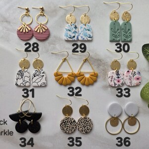 SMALL EARRINGS | Clay Earrings | Handmade | Hypoallergenic | Lightweight | Gift image 5