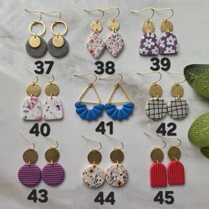 SMALL EARRINGS | Clay Earrings | Handmade | Hypoallergenic | Lightweight | Gift image 6