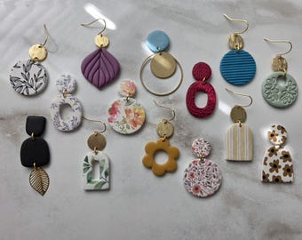 CLAY EARRINGS | Handmade | Hypoallergenic | Lightweight | Gift