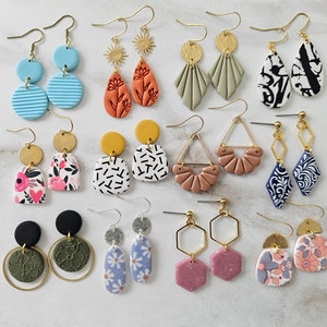 CLEARANCE | SMALL EARRINGS | Clay Earrings | Handmade | Hypoallergenic | Lightweight | Gift