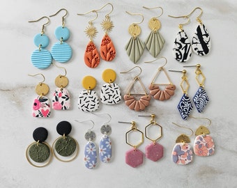 CLEARANCE | SMALL EARRINGS | Clay Earrings | Handmade | Hypoallergenic | Lightweight | Gift