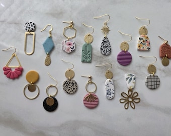 SMALL EARRINGS | Clay Earrings | Handmade | Hypoallergenic | Lightweight | Gift