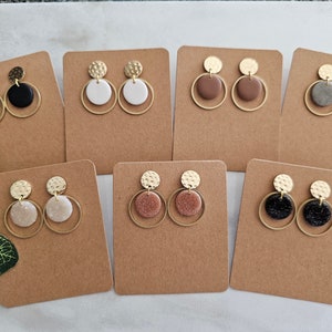 CLAY EARRINGS | Minimal Earrings | Handmade | Hypoallergenic | Simple | Gift