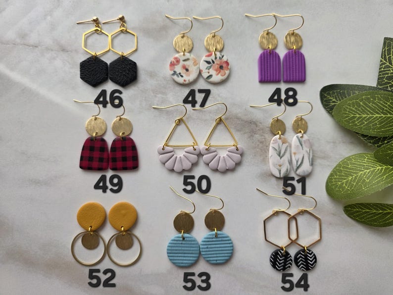 SMALL EARRINGS | Clay Earrings | Handmade | Hypoallergenic | Lightweight | Gift image 7