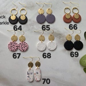 SMALL EARRINGS | Clay Earrings | Handmade | Hypoallergenic | Lightweight | Gift image 9