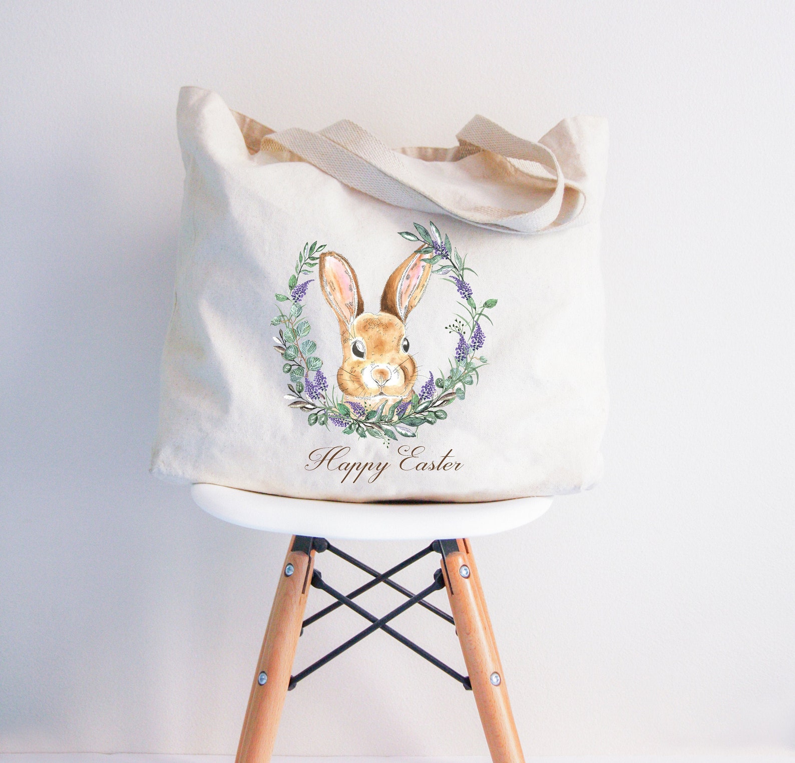 Happy easter rabbit Organic Tote Bag happy easter bag happy Etsy