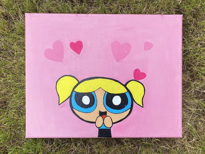 Powerpuff Girls bubbles Acrylic Painting Etsy