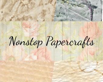 Junk Journal Paper: Coffee, Tea & Eco Dyed (Digital Download)