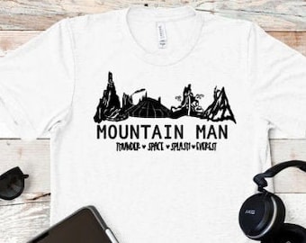 Mountain Man Herren T-Shirt/Disney Ride Shirt/Space Mountain/Splash Mountain/Everest Ride Shirt/Big Thunder Mountain Shirt/Disney Trip Tee