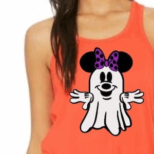 Glow in the Dark Minnie Ghost Tank/Mickey&#39;s not So Scary Shirt/Disney Halloween/Disney Matching Shirt/Mickey Halloween/Disney Trip