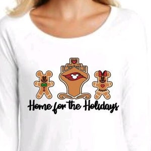Disney Cruise Home for the Holidays Gingerbread Long Sleeve Tunic/Disney Christmas Cruise/Matching Disney Cruise/DCL Tunic/Mickey and Minnie