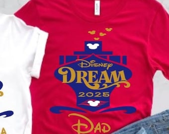 Disney Dream Cruise Shirt mit Text / Disney Family Cruise Shirts / Disney Dream 2025 / Passende Familien Cruise Shirts / Disney Dream Matching Shirt