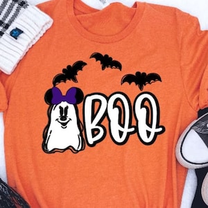 Boo Minnie Glow in the Dark Unisex T-Shirt /Disney Halloween/Halloween Minnie/Disney Family Matching Shirt/Mickey&#39;s Not So Scary Shirt