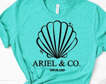 Ariel and Co., Camiseta o sudadera con capucha unisex /La camisa de La Sirenita/Camisa de viaje de Disney/Sirena de Disney/Camisa de Ariel Girls/Camisa de princesa de Disney