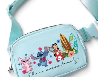 Lilo and Stitch Ohana Means Family Disney Park Belt Bag/Disney Aulani Belt Bag/Disney Crossbody/Disney Park Fanny Pack/Disney Park Outfit