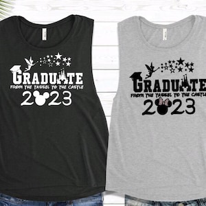 Mickey or Minnie Graduate 2024 Disney Tanks /From the Tassel to the Castle/Disney Graduation Trip/Disney Grad Trip/Graduation 2024/2025 Grad