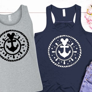 Disney Cruise Mickey Anchor Flowy Tank or Unisex Tank/Mickey Anchor Tank Top/Family Cruise/Disney Cruise Matching Tanks/Cute Cruise Tank
