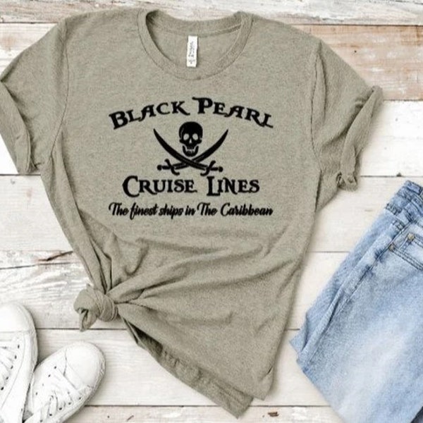 Black Pearl Cruise Lines Shirt/Matching Disney Shirt/Custom Disney Shirt/Pirates of the Caribbean Shirt/Disney Family Shirts/Disney Trip Tee