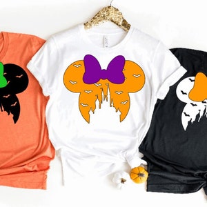 Minnie Halloween Cutout Unisex T-Shirt /Disney Halloween/Glow in Dark Minnie/Disney Family Matching Shirt/Mickey&#39;s Not So Scary Shirts