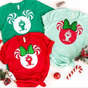Peppermint Mickey o Minnie Christmas Cruise Shirt/ Camisa de crucero navideña de Disney a juego / Camisa DCL / Camisa familiar de Disney Cruise